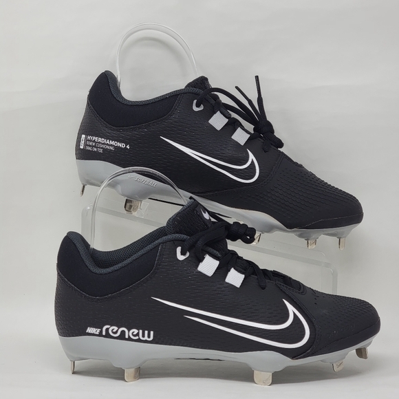 Nike Hyperdiamond 4 Pro Metal Softball Cleats Black CZ5920-010 Womens Size 8 New - Picture 3 of 11